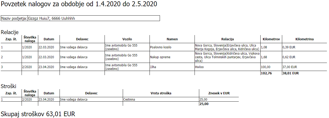 Primer vmesnika 3